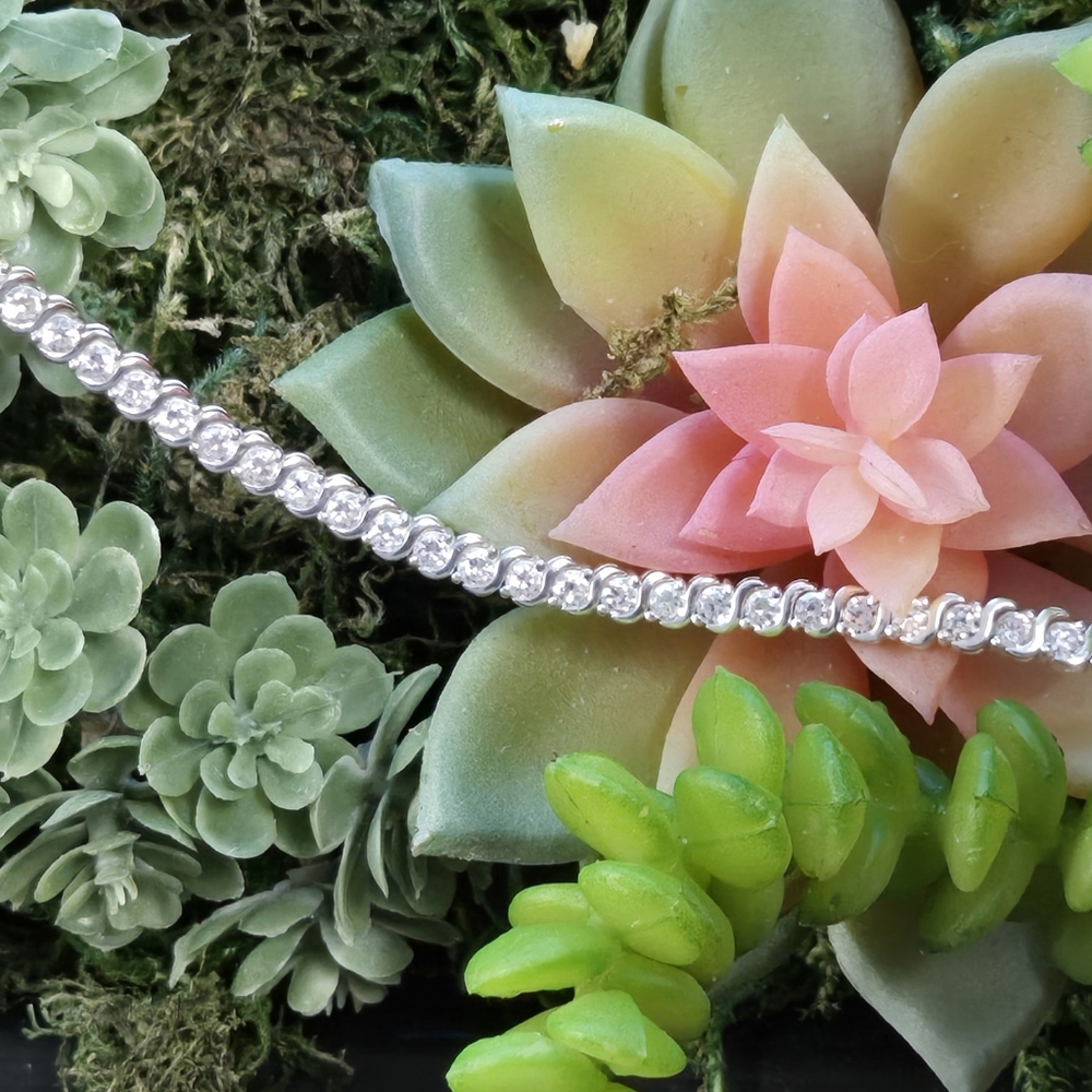 925 Silver CZ Tennis Bracelet